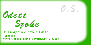 odett szoke business card
